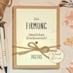 New Personalisiertes Geldgeschenk zur Firmung – Geschenkbox mit Namen - Handgefertigtes Firmungsgeschenk Geschenke