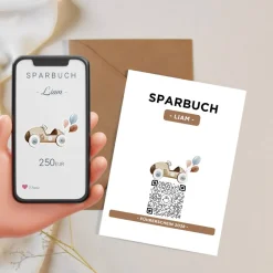 Sale Personalisiertes Geldgeschenk | Virtuelles Sparbuch | QrCode Geschenkkarte | Auto Führerschein Geldgeschenke