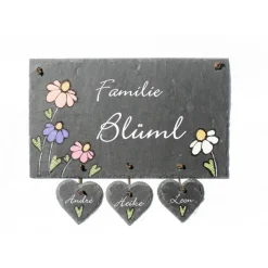 Gastgeschenke|DeinUnikat Personalisiertes Hochzeitsgeschenk für das Brautpaar. Wetterfestes Türschild aus Schiefer als Geschenk zur Hochzeit
