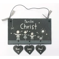 Outlet Personalisiertes Hochzeitsgeschenk: Schiefer Türschild mit Namen – Edles & Wetterfestes Familienschild Gastgeschenke