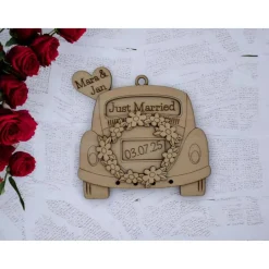 Clearance Personalisiertes Hochzeitsauto aus Holz – Geldgeschenk mit Namen & Datum | Kreatives Hochzeitsgeschenk Mr & Mrs. Hochzeitsgeschenke