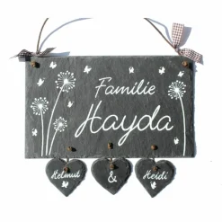 Best Personalisiertes Hochzeitgeschenk – Türschild aus Schiefer mit Namen, handgemacht & wetterfest Gastgeschenke