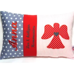 Clearance personalisiertes Kissen Geschenk zur Kommunion Geburt oder Taufe besticktes Namenskissen für Jungen und Mädchen versch. Farben möglich Geschenke