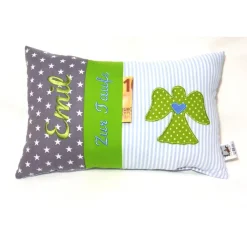 Clearance personalisiertes Kissen Geschenk zur Kommunion Geburt oder Taufe besticktes Namenskissen für Jungen und Mädchen versch. Farben möglich Geschenke