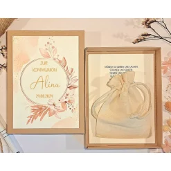 Best Personalisiertes Kommunionsgeschenk Mädchen – Geschenkbox mit Namen & Geldsäckchen Geschenke