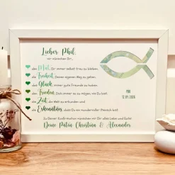 Personalisiertes Konfirmation Geschenk für Mädchen & Jungen – Kreatives Geldgeschenk im Bilderrahmen Geldgeschenke