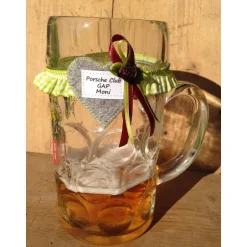 Essen & Trinken|krissimissi Personalisiertes Maßkrug-Strumpfband mit Karorüsche & Filzherz – Wiesn Krugband