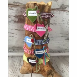 Essen & Trinken|krissimissi Personalisiertes Maßkrug-Strumpfband mit Karorüsche & Filzherz – Wiesn Krugband