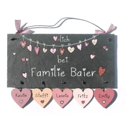 Discount Personalisiertes Schiefer Türschild Familie – Hochzeitsgeschenk & Namensschild für die Haustür Hochzeitsgeschenke