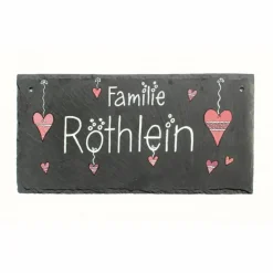 New Personalisiertes Schiefertürschild mit Name – Exklusives Haustürschild als Hochzeitsgeschenk Gastgeschenke