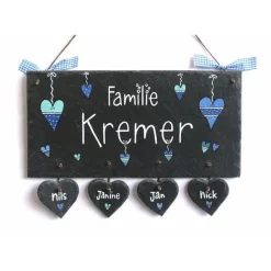 New Personalisiertes Schiefertürschild mit Name – Exklusives Haustürschild als Hochzeitsgeschenk Gastgeschenke