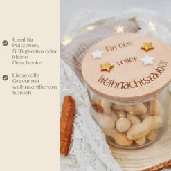 Weihnachtsgeschenke|Zauberhaft & Wunderbar Personalisiertes Vorratsglas Weihnachten Sternchen