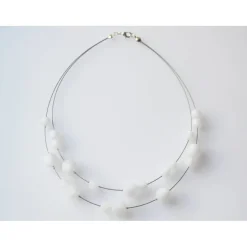 Brautschmuck|frau koenigsblau Polariskette weiß