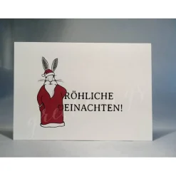 Outlet Postkarte A6, »Weihnachtshase« Weihnachtskarten