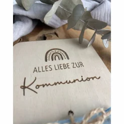 Discount Postkarte aus Holz / Grußkarte / Holzkarte / Geldgeschenk / Geschenk zur Kommunion Geldgeschenke