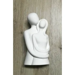 Sale Pärchen, Liebespaar Figur, Keraflott, weiß, handmade Hochzeitsdeko