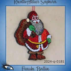 Weihnachtsdeko|KreativAtelier Saphira ►2024-q-0181◄ kleines Weihnachtsmännlein mit Sack auf dem Rückem 3