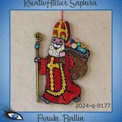 Sale ►2024-q-0177◄ laufender Weihnachtsmännlein / Nikolaus Weihnachtsdeko