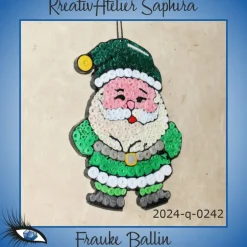 Weihnachtsdeko|KreativAtelier Saphira ►2024-q-0242◄ Weihnachtsmännlein "grün"