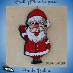 Weihnachtsdeko|KreativAtelier Saphira ►2024-q-0180◄ winkendes Weihnachtsmännlein