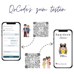 Best QR-Code Sparbuch Hamster | Geldgeschenk zum Ausdrucken | Last Minute DIY Geschenk | Digitaler Download PNG Geldgeschenke