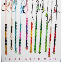 Einschulung|Dorotheas-Handarbeiten Rechenkette mit Namen – Zählkette aus Holzperlen, Schulranzen-Anhänger & Geschenk zum Schulanfang, Namensanhänger