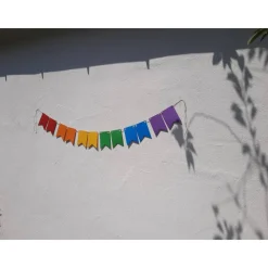 Online Regenbogen Girlande Pride Wimpelkette CSD Rainbow lgbtq+ Hochzeitsgirlanden