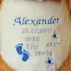 Best Reh - Kuscheltier individuell bestickt zur Geburt, Taufe, Geburtstag oder weiteren Anlässe Geldgeschenke