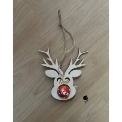 Rentier personalisiert, Weihnachtsanhänger, Baumschmuck, Weihnachtsdeko Geschenkeanhänger