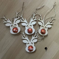 Rentier personalisiert, Weihnachtsanhänger, Baumschmuck, Weihnachtsdeko Geschenkeanhänger