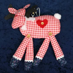 Discount Rentier "Rudi Knopf" Stoff Dekoration für Advent und Weihnachten Weihnachtsdeko