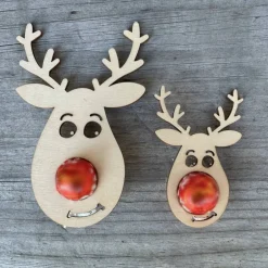 Sale Rentier Weihnachtskugel für Schokokugel aus Holz – Perfekte Geschenkidee zu Weihnachten Weihnachtsdeko