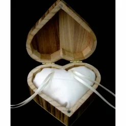 Best RINGBOX aus HOLZ HERZ Ringkissen personalisiert Vintage Hochzeit Rustikale Deko Ringschachtel Eheringe Ringkästchen Ringschatulle Aufdruck Ringkissen