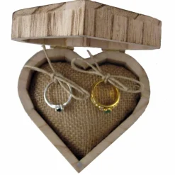 Best RINGBOX aus HOLZ HERZ Ringkissen personalisiert Vintage Hochzeit Rustikale Deko Ringschachtel Eheringe Ringkästchen Ringschatulle Aufdruck Ringkissen