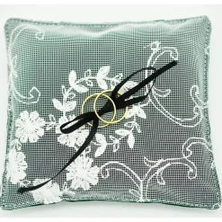 Sale Ringkissen aus grünem Samt mit Spitze – Handgemachtes Unikat zur Hochzeit, 15x13 cm Ringkissen