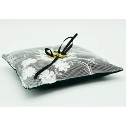 Sale Ringkissen aus grünem Samt mit Spitze – Handgemachtes Unikat zur Hochzeit, 15x13 cm Ringkissen