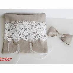 Online Ringkissen, Ringkissen mit Spitze und Organzabändern, Handarbeit, Ringkissen-Hochzeit, Ringkissen mint, Ringkissen Leinen Ringkissen