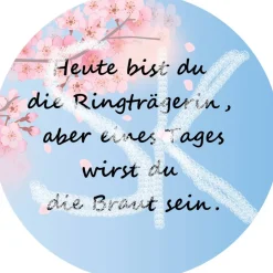 Best Ringträgerin Schlüsselanhänger silberfarbe Fassung 25mm Gastgeschenke