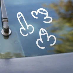 Junggesellenabschied|Kreativschmalz Römer Penis Aufkleber Set 3 Stk. groß | Autosticker | Pimmel Autoaufkleber JGA Junggesellenabschied | Scherz