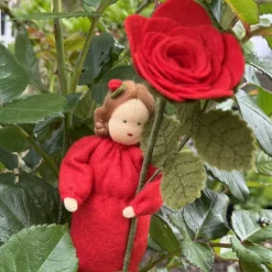 Rose rot -  Jahreszeitentisch - Blumenkind - Sommer Sommer