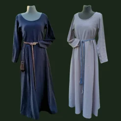 Online Rundhals Ausschnitt Wikinger Leinen Kleid, used look, Unterkleid, Mittelalter, stonewashed Leinen, Kostüme Für Erwachsene