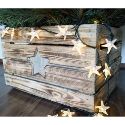 RUSTIKALE WEIHNACHTSBAUMSTÄNDER alte OBSTKISTE Christbaum Ständer aus Holz Weihnachtsdeko Vintage Holzkiste Baumhalter W Weihnachtsbaumdecken