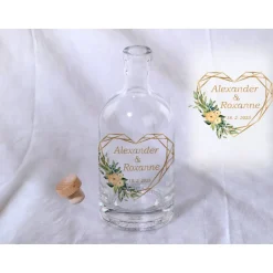 Accessoires|Das Moment Sandzeremonie Glas mit Holzdeckel Hochzeitsbrauch Windlicht Design Geometric Heart