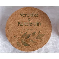 Accessoires|Das Moment Sandzeremonie Glas mit Holzdeckel Hochzeitsbrauch Windlicht Design Salbei II