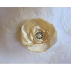Clearance Satin Klammer beige creme Haarklammer Brautschmuck festlich romantisch viktorianisch "Petite Montre" Uhr Brautschmuck