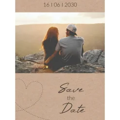 Best Save-the-Date Karten "Perlbeige", Postkarten 105 x 148 mm Einladungskarten