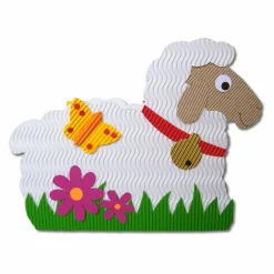 Sale Schaf Osternest, Lämmchen als Osterkörbchen oder Osterdeko, Frühlingsdekoration, Verpackung für Geschenke aus Wellpappe Osterkörbchen
