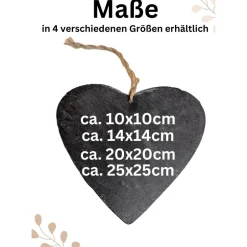 Sale Schieferplatte Herz, Grabschmuck personalisiert, Gedenktafel, Bärchen mit Mond und Sterne Gedenksteine