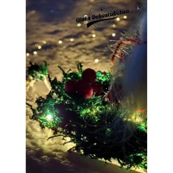 Clearance Schlitten Wichtel Advent Weihnachten Winter Holz rot Beeren Weihnachtsdeko