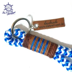 Online Schlüsselanhänger blau weiß Marke Accessoires
